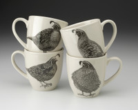 Set of 4 Mugs: Quails