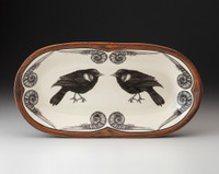 Rectangular Serving Dish: Red-Winged Blackbird