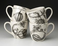 Set of 4 Mugs: Gourds