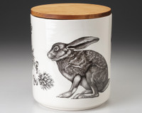 Large Canister with Lid: Crouching Hare