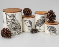 Medium Canister with Lid: White Pine Cone