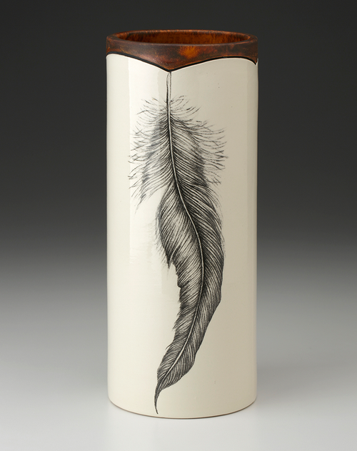 Large Vase: Rooster Feather