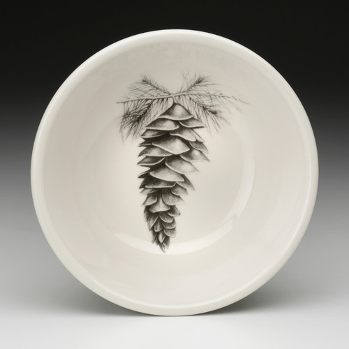 Cereal Bowl: White Pine Cone