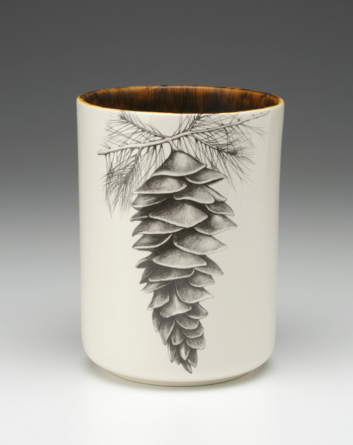 Utensil Cup: White Pine Cone