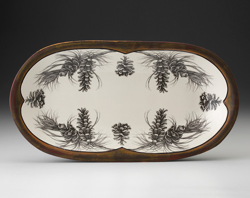 Rectangular Serving Dish: Pine Branch