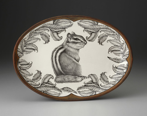 Oval Platter: Chipmunk #3