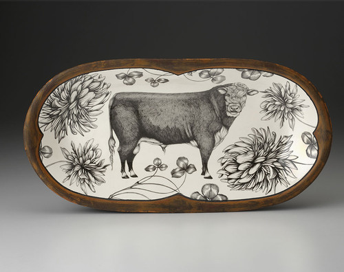 Rectangular Serving Dish: Hereford Bull