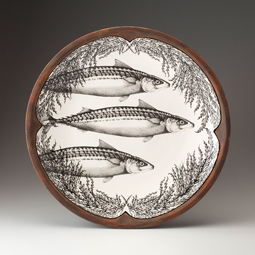 Large Round Platter: Mackerel