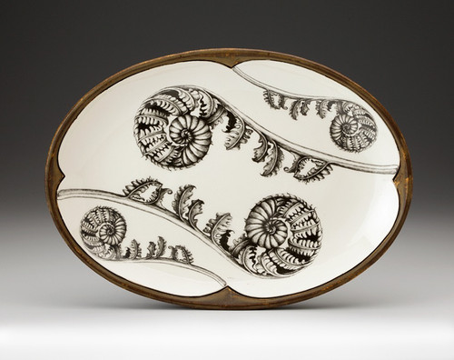 Oval Platter: Coiled Wood Fern