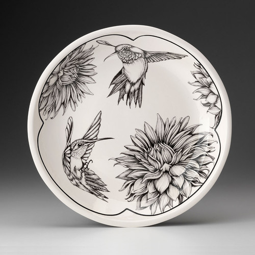 Small Round Platter: Hummingbird #2