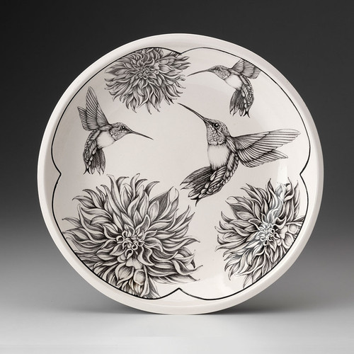 Small Round Platter: Hummingbird #4