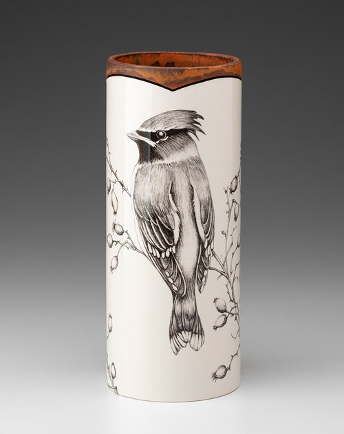 Large Vase: Waxwing