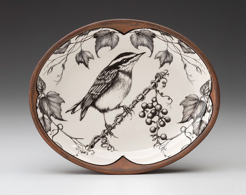 Small Serving Dish: Nuthatch