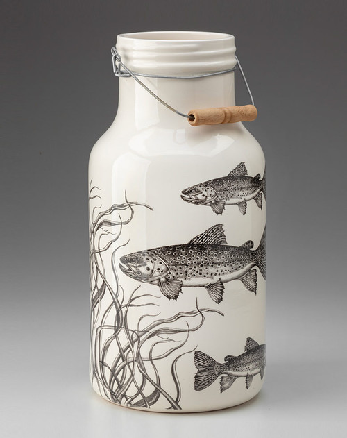 Jug with Handle: Brown Trout