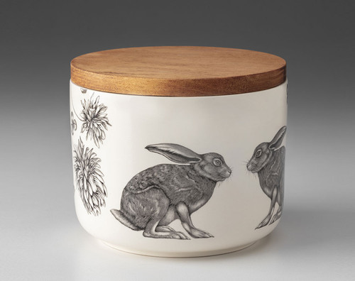 Mini Canister with Lid: Hare and Clover