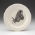 Salad Plate: Silk Moth Silhouette