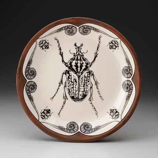 Small Round Platter: Goliath Beetle - Laura Zindel Design