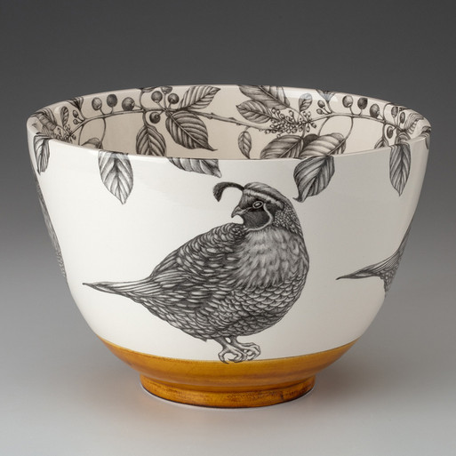 Large Bowl: Quail #4 - Laura Zindel Design