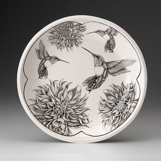 Small Round Platter: Hummingbird #4 - Laura Zindel Design