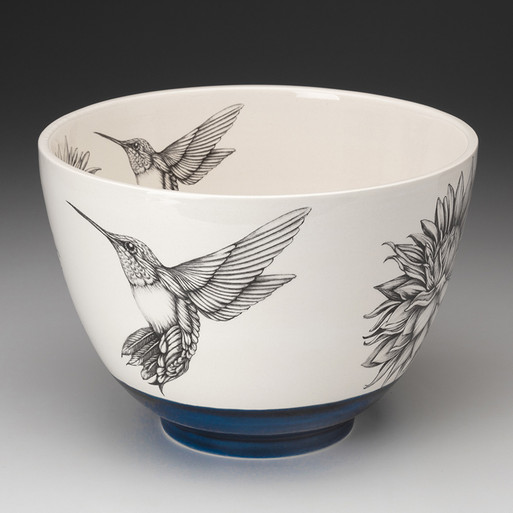 Large Bowl: Hummingbird #4 - Laura Zindel Design