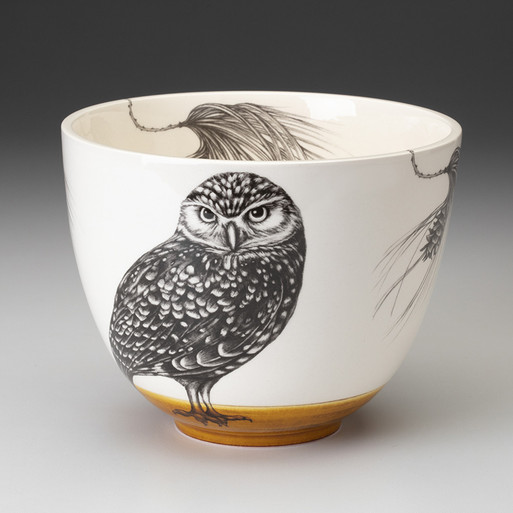 Medium Bowl: Burrowing Owl - Laura Zindel Design