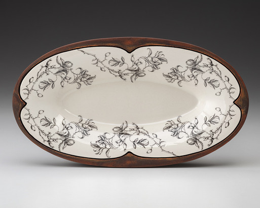 Laura Zindel - Oblong Serving Dish - Quail Feather