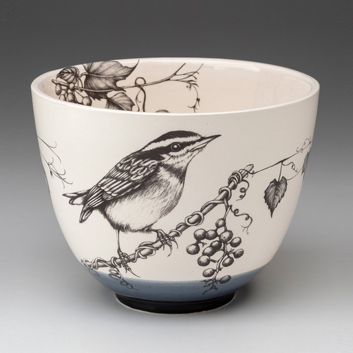 Medium Bowl: Nuthatch - Laura Zindel Design