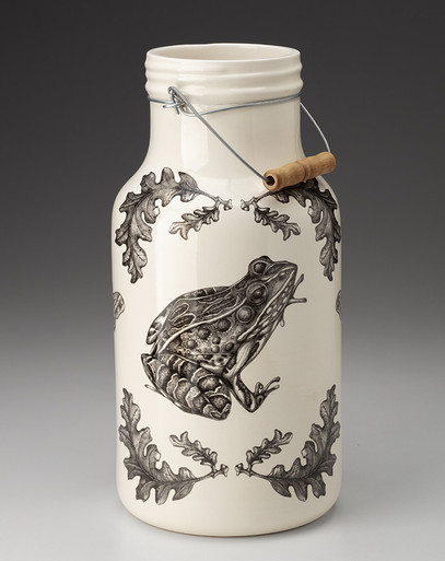 Jug with Handle: Leopard Frog - Laura Zindel Design