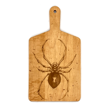 Maple Cheese Board: Black Widow Spider