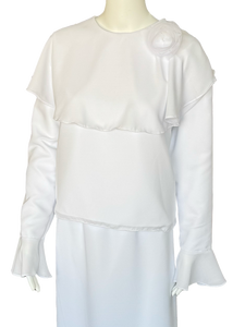 262 White LDS Dress