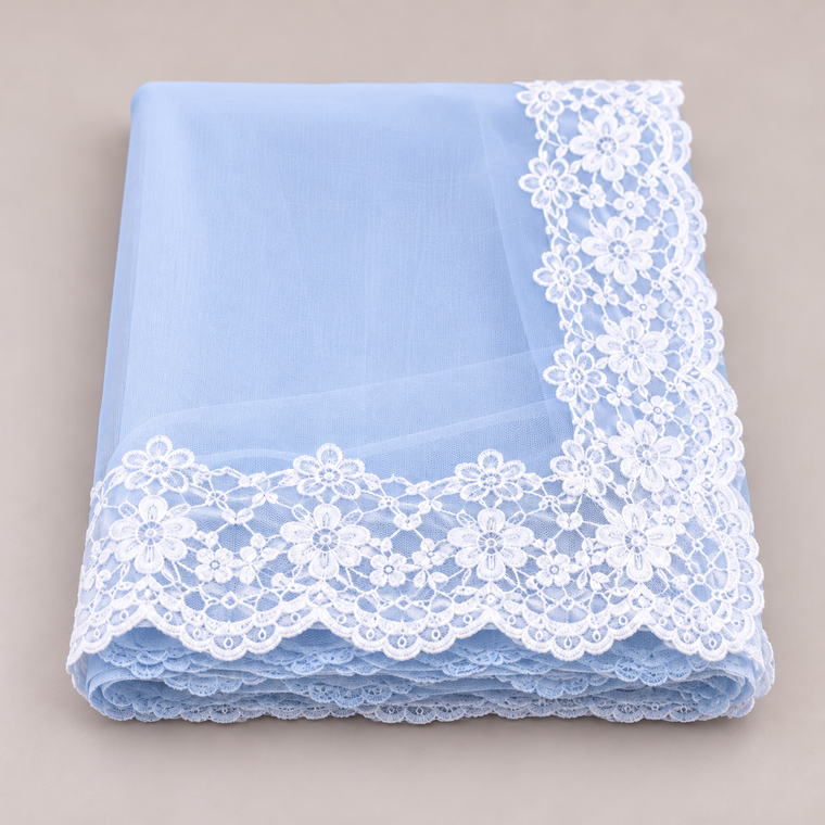 Casket Veil, Full Couch, 4" Lace