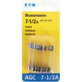 Bussmann BP/AGC-7-1/2-RP  AGC 7-1/2 Amp Fast-Acting Glass Tube Fuses 1/4" x 1-1/4" - 5 per Card Image 1 Bussmann BP/AGC-7-1/2-RP  AGC 7-1/2 Amp Fast-Acting Glass Tube Fuses 1/4" x 1-1/4" - 5 per Card Image 1