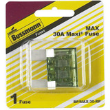 Bussmann BP/MAX-30-RP  Green MAXI (MAX) 30 Amp Fast-Acting Automotive Heavy Duty Blade Fuse Image 1