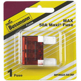 Bussmann BP/MAX-50-RP  Red MAXI (MAX) 50 Amp Fast-Acting Automotive Heavy Duty Blade Fuse Image 1