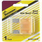 Bussmann BP/MAX-80-RP  Clear MAXI (MAX) 80 Amp Fast-Acting Automotive Heavy Duty Blade Fuse Image 1