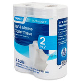 Camco 40274  2 Ply RV and Marine Toilet Tissue - 4 Rolls per Package Image 1