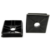 Camco 40303  Black RV Bumper Cap Square - 2 Caps Image 1