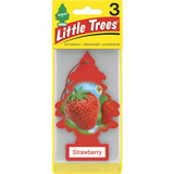 Little Trees U3S32012  Car Air Freshener Strawberry Scent - 3 Trees per Package Image 1