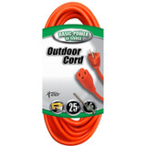 Southwire 02307  25' Vinyl Jacketed 16/3 SJTW Outdoor Extension Cord - Orange Image 1