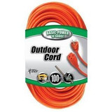 Southwire 02309  100' Vinyl Jacketed 16/3 SJTW Outdoor Extension Cord - Orange Image 1