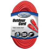 Southwire 02409  100' Vinyl Jacketed 14/3 SJTW Outdoor Extension Cord - Red Image 1