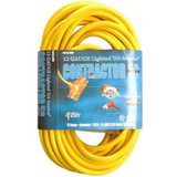 Southwire 04188  50' Vinyl Jacketed 12/3 SJTW Tri-Source Three-way Power Block Outdoor Extension Cord with Lighted End Image 1