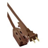 Southwire 09404  15' Indoor Cube Tap 16/2 Extension Cord - Brown Image 1
