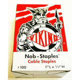 W.W. Cross 100P1 Viking 1/2" x 1" Sheathed Cable Staple - 100 per Box Image 1