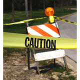 C.H. Hanson  16100  300' x 3" 'CAUTION' Barricade Tape -Black Letters on Standard 2 mil Yellow Tape Image 1