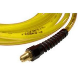 Coilhose Pneumatics PFE40504TY  1/4" x 50' Flexeel Polyurethane Reinforced Straight Air Hose with Strain Relief Fittings - Transparent Yellow Image 1