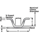 Breeze VT10475  V-Band Coupling Clamp 4.75" Nominal Clamp Diameter Image 1
