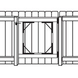 GatePro 7050003  25" - 72" Gate Anti-Sag Building Kit - Black Finish Image 1