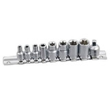 Performance Tool W1338  9 Piece 1/4" and 3/8" Drive External Star Socket Set (E-5 to E-10) Image 1 Performance Tool W1338  9 Piece 1/4" and 3/8" Drive External Star Socket Set (E-5 to E-10) Image 1