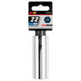 Performance Tool W32422  1/2" Drive 22mm 6 Point Deep Well Socket Image 1